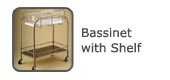 Bassinets with shelf