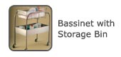 Bassinets with Storage Bin